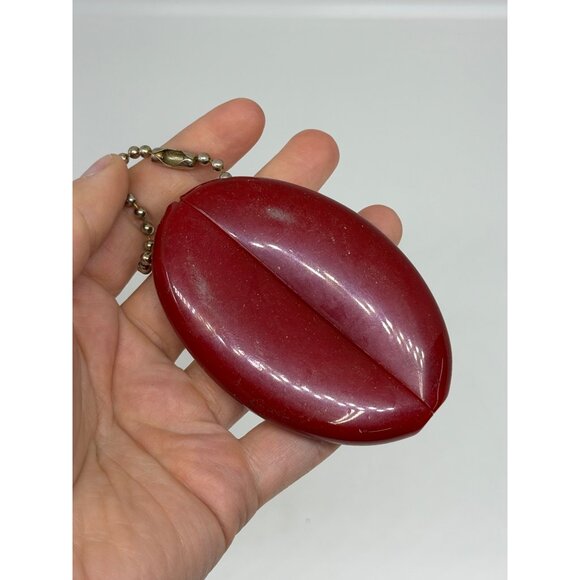 VTG 1976 Philadelphia Bicentennial Quikoin Coin Purse Red Liberty Bell Keychain - Picture 2 of 5